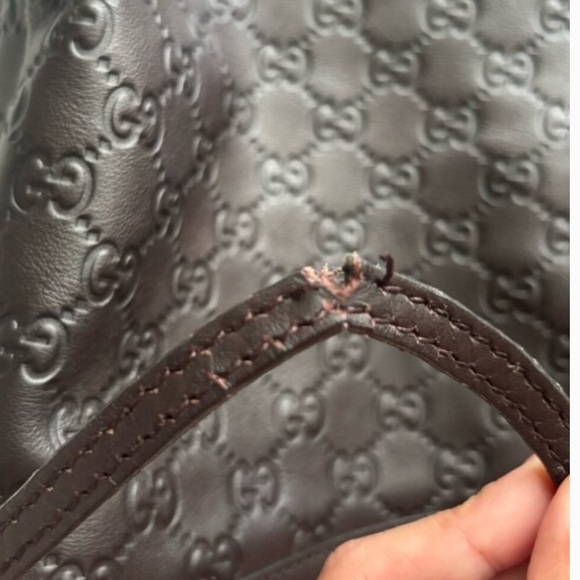 Vintage Gucci Brown Leather Shoulder hobo Bag - Picture 16 of 16